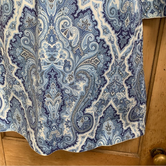 Zara woman blue paisley kaftan dress size small NEW - Picture 11 of 13